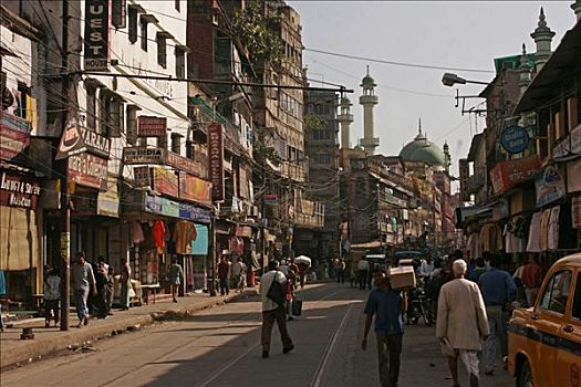 活泼,街道,加尔各答,西孟加拉,印度,南亚