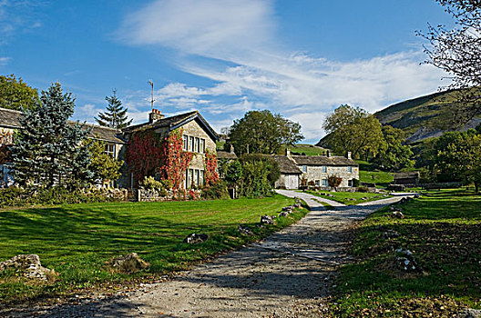 英格兰,北约克郡,屋舍,小,乡村