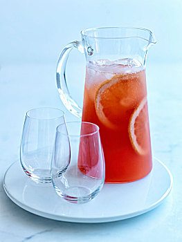 玻璃罐,粉红葡萄柚
