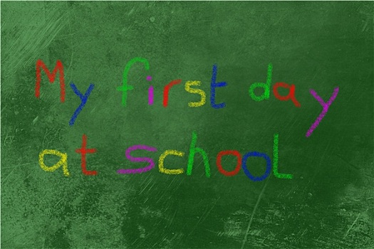 第一,白天,学校,彩色,粉笔,黑板