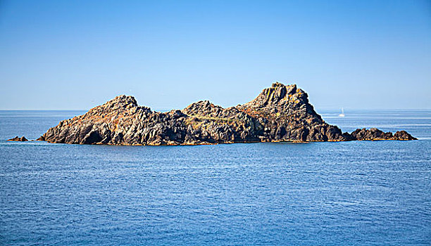 小,岩石,阿雅克肖,科西嘉岛,法国