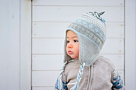 男嬰,帽子,毛衣,戶外,意大利