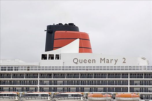 特写,巡航,船,玛丽女王二世号