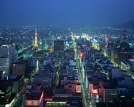 夜景,札幌