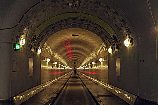 隧道,老,汉堡市,德国,欧洲