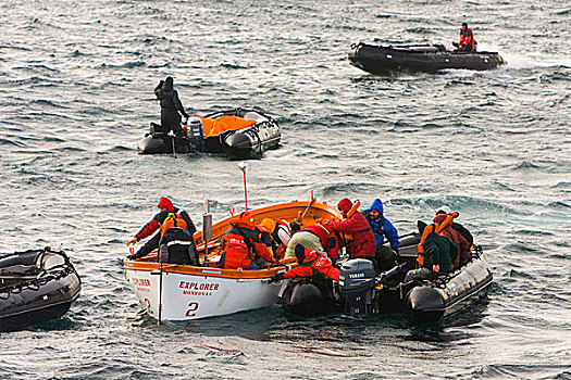 海峡,南极,历史,照片,第一,旅游,船,探索,小,红色,沉没,十一月,2007年