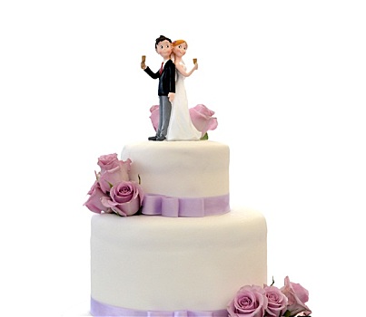 婚礼蛋糕,新郎,新娘