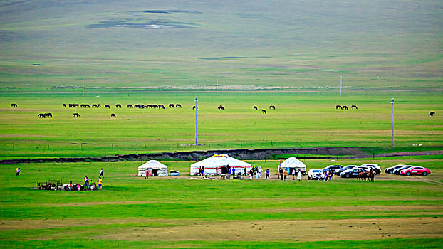 内蒙古呼伦贝尔莫日格勒河蒙古部落蒙古包