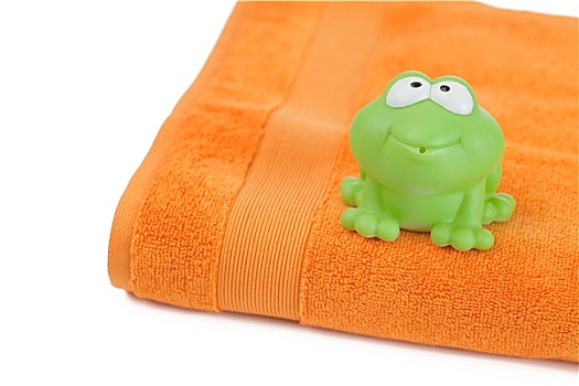 橙色,毛巾,玩具,青蛙
