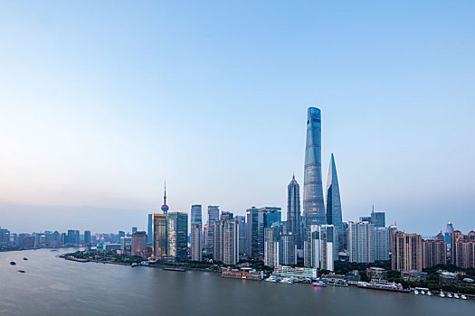 上海,黄浦江,两岸,夜景