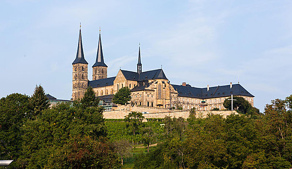 风景,班贝格,大教堂,上弗兰科尼亚,弗兰克尼亚,巴伐利亚,德国,欧洲