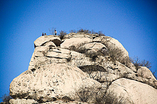 崖顶上的三剑客,凤凰岭,北京