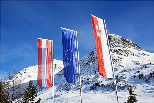 旗帜,边界,意大利,奥地利