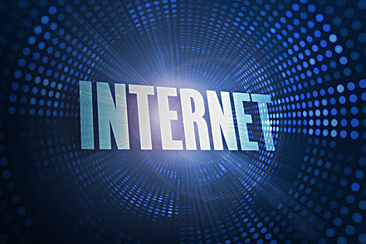 互联网,未来,圆点,蓝色,黑色背景