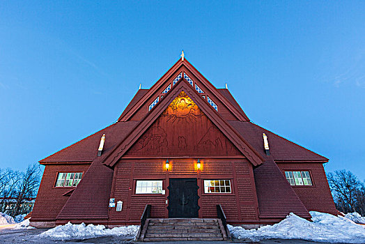 教堂,拉普兰,北方,瑞典,欧洲