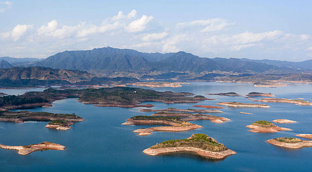 中国杭州千岛湖航拍