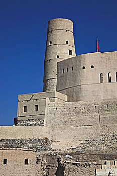 堡垒,17世纪,世界遗产,巴赫拉,阿曼,阿拉伯半岛,中东,亚洲