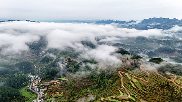 重庆酉阳,青山雾漫别样美