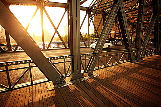阳光,桥,上海