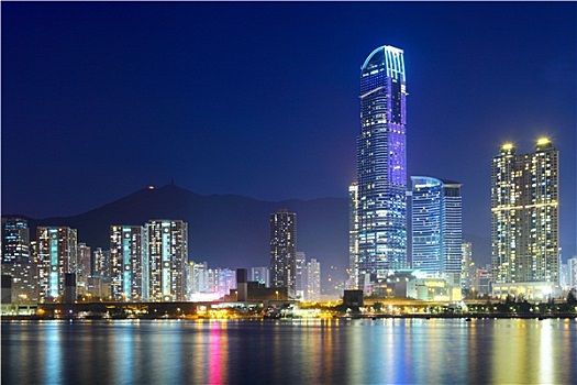 建筑,夜晚,香港