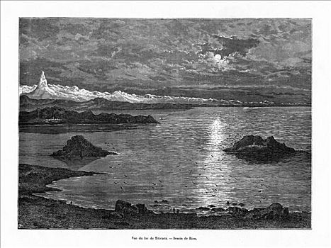 提提卡卡湖,南美,19世纪,艺术家