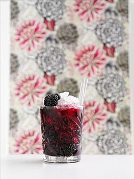 红莓,果汁,冰