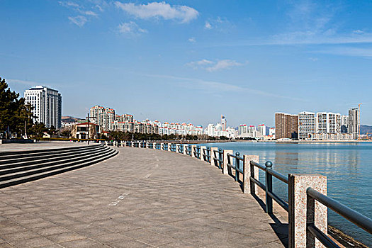 中国山东威海市海岸建设