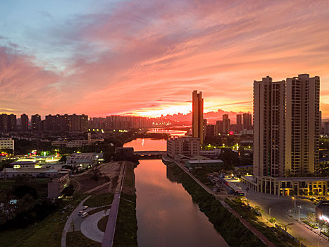 广东惠州市鹿江沥航拍风光