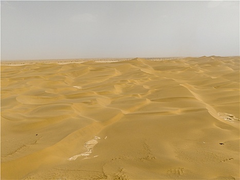 航拍新疆塔克拉玛干大沙漠