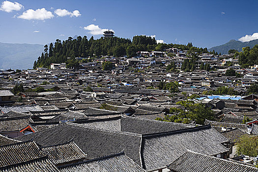 建筑,城镇,塔,丽江,云南,中国