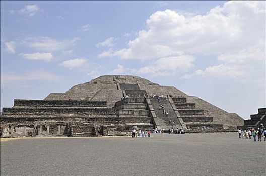 金字塔,月亮,特奥蒂瓦坎,墨西哥,北美