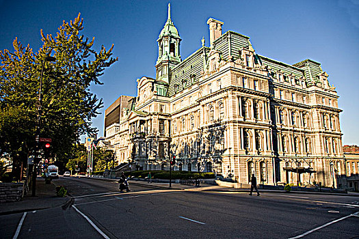 市政厅,圣母院,蒙特利尔老城,魁北克,加拿大
