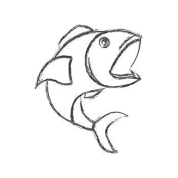 大嘴鱼简笔画简单图片