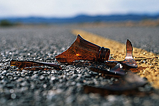 碎玻璃,危险,公路,不列颠哥伦比亚省,加拿大