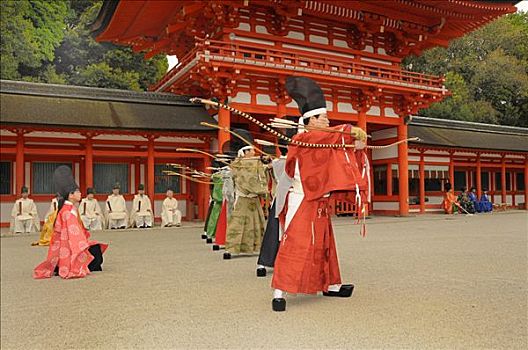 射箭,仪式,京都,日本,亚洲