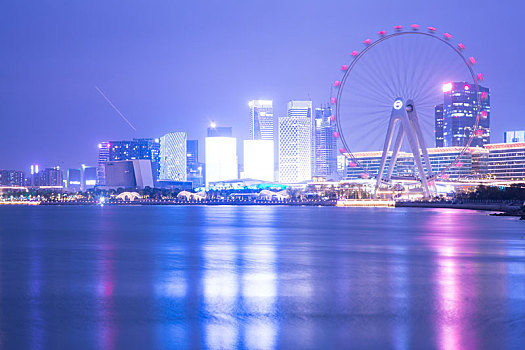 广东省深圳市前海片区夜景