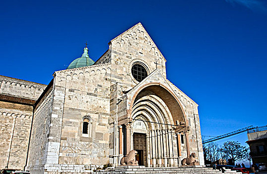 教堂,中央教堂,罗马式建筑,安科纳,马希地区,意大利,欧洲