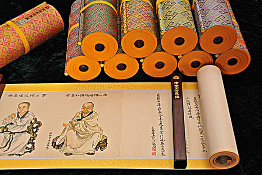 中国传统文化字画手卷