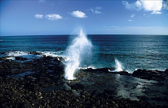 南海岸,海洋,考艾岛,夏威夷,美国,北美