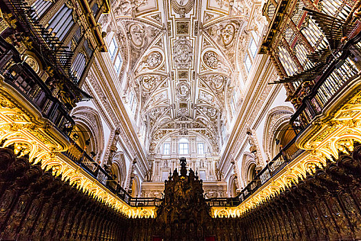 大教堂,室内,科多巴,西班牙,欧洲