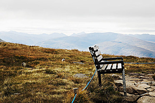长椅,尼维斯岛,苏格兰,英国