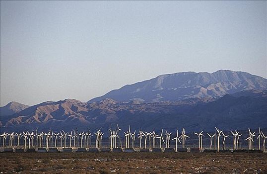 再生能源,风公园,风能,风轮机,靠近,棕榈泉,加利福尼亚,美国,北美