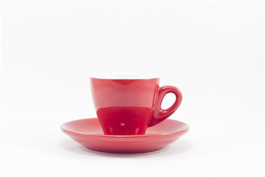 红色,咖啡杯,隔绝,白色背景,背景