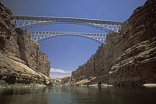 美国,亚利桑那,纳瓦霍,桥,挨着,科罗拉多河,大理石,峡谷
