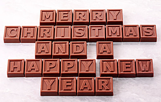 圣诞快乐,新年快乐,巧克力