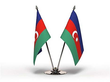 微型,旗帜,阿塞拜疆,隔绝
