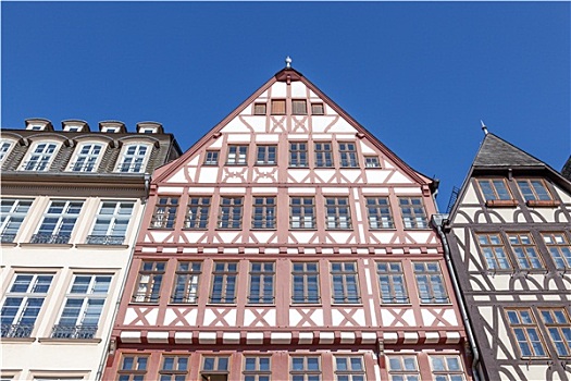 传统,半木结构,建筑,法兰克福,德国