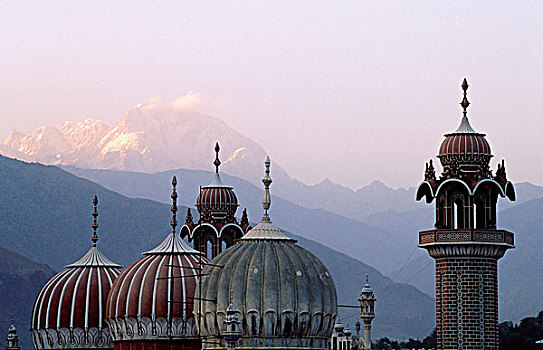 巴基斯坦,屋顶,清真寺,山峰