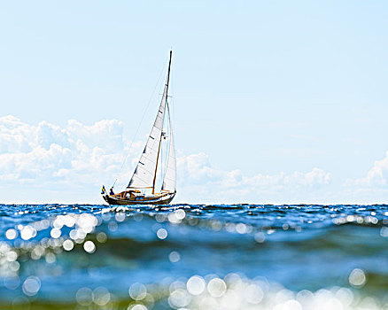 帆船,海上
