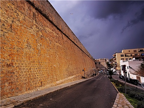 伊比萨岛,城镇,墙壁